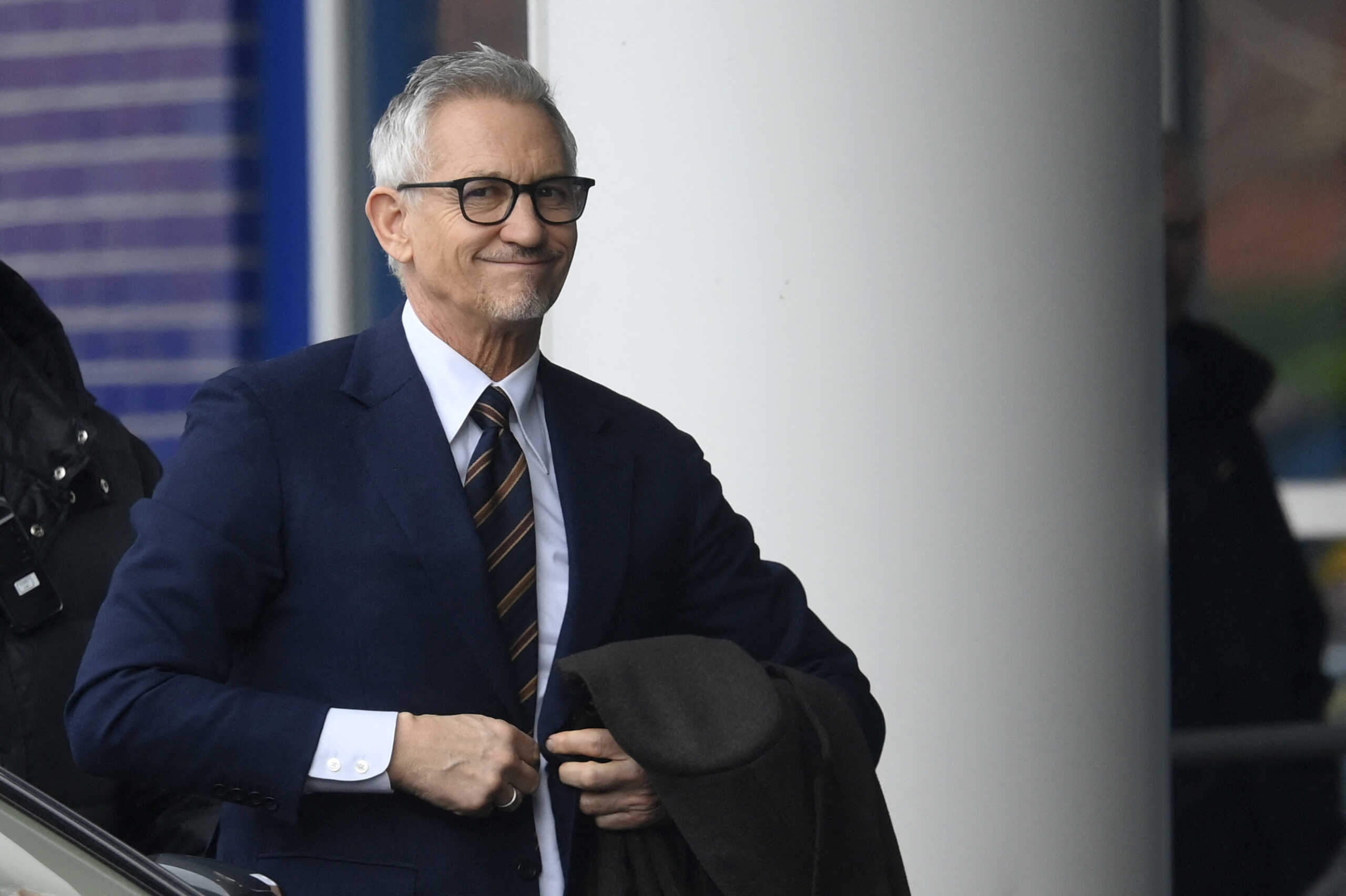 Soccer Football - Premier League - Leicester City v Chelsea - King Power Stadium, Leicester, Britain - March 11, 2023 Former player and BBC presenter Gary Lineker is pictured arriving at the stadium before the match REUTERS/Toby Melville EDITORIAL USE ONLY. No use with unauthorized audio, video, data, fixture lists, club/league logos or 'live' services. Online in-match use limited to 75 images, no video emulation. No use in betting, games or single club /league/player publications.  Please contact your account representative for further details.