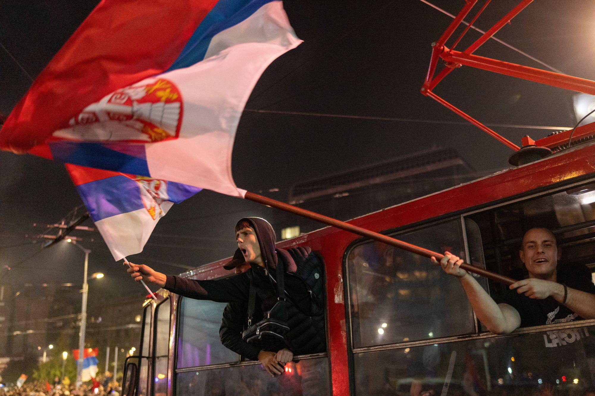 Υποστηρικτές της «Φοιτητικής Λίστας» στη Σερβία